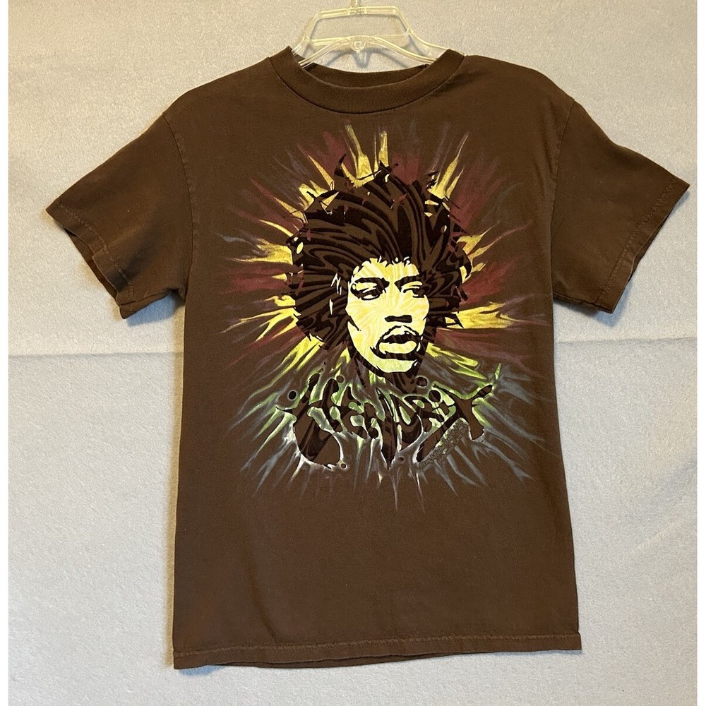 JIMMY HENDRIX 2006 Velvet Embossed Graphic Design T-Shirt Size Small